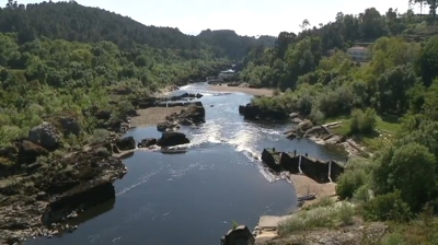 Imaxe de arquivo do río Miño ao seu paso polo concello de Arbo.