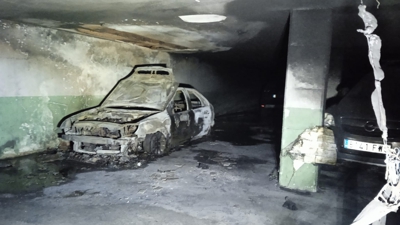 Incendio nun garaxe de Marín