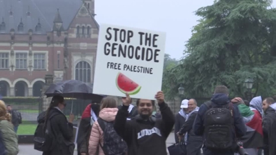Protesta en contra do xenocidio a Palestina. Reuters.