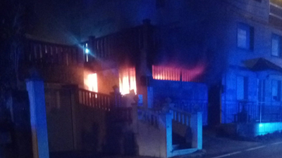 Incendio no interior da vivenda