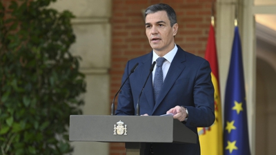 Declaración institucional de Pedro Sánchez na Moncloa (EFE/ Borja Puig De La Bellacasa)