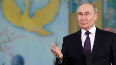 Vladimir Putin este martes en Tashkent (Sputnik/Mikhaul Metzel vía Reuters)