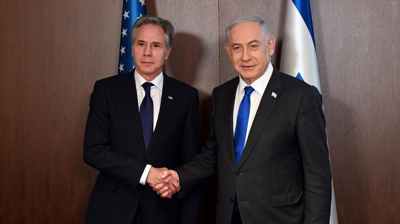 Netanyahu con Blinken nunha imaxe de arquivo. EUROPA PRESS/Haim Zach