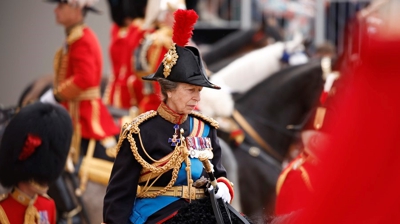 A princesa Ana, durante o Trooping the Colour (EFE/EPA/David Cliff)
