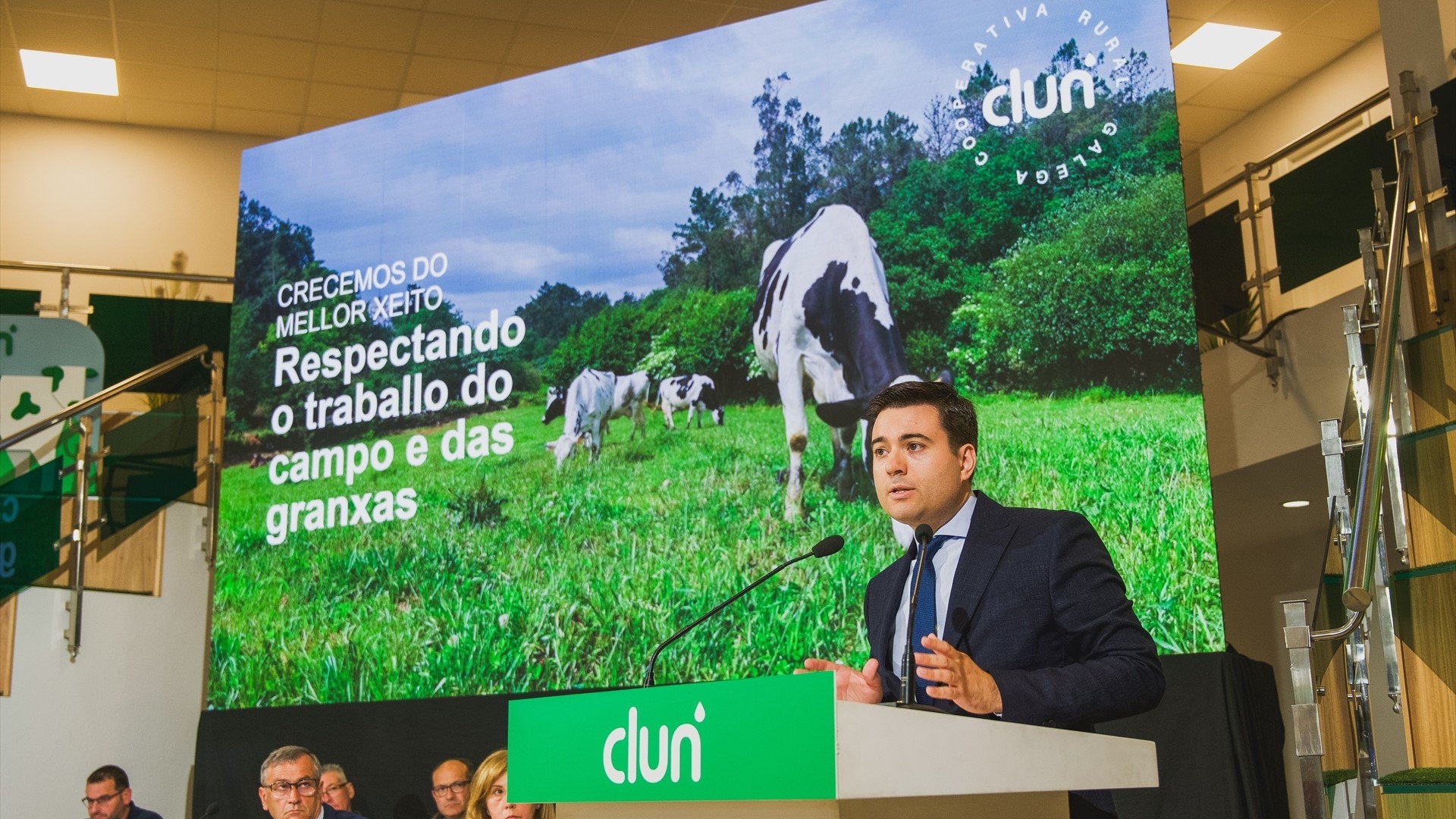 O director xeral de Clun, Juan Gallástegui, na asamblea xeral / Europa Press