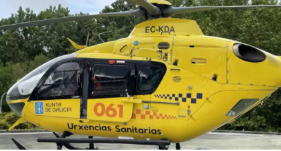 Helicóptero medicalizado do 061 en Galicia /Arquivo