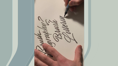 O 'lettering' permite debuxar as letras e facer escritos artísticos