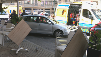 Un condutor de 95 anos atropela a doce clientes dunha terraza en Vigo