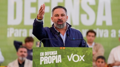 O presidente de Vox, Santiago Abascal (EFE/Alejandro García)