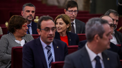 Joaquim Forn, Josep Rull, Dolors Bassa e Carme Forcadell durante o xuízo do 'procés' no Supremo