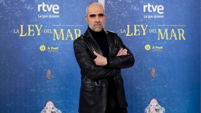O actor Luís Tosar, durante a presentación da miniserie 'La ley del mar', en Madrid, en xaneiro de 2024 (A. Pérez Meca / Europa Press)