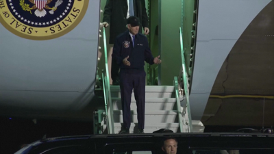 O presidente dos EUA Joe Biden, á súa chegada a Delaware este xoves (Reuters)