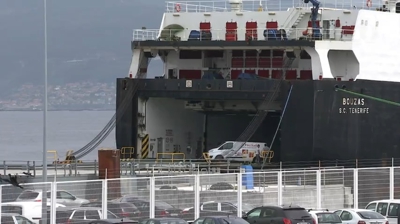 Terminal de vehículos no porto de Bouzas, en Vigo (Arquivo TVG)