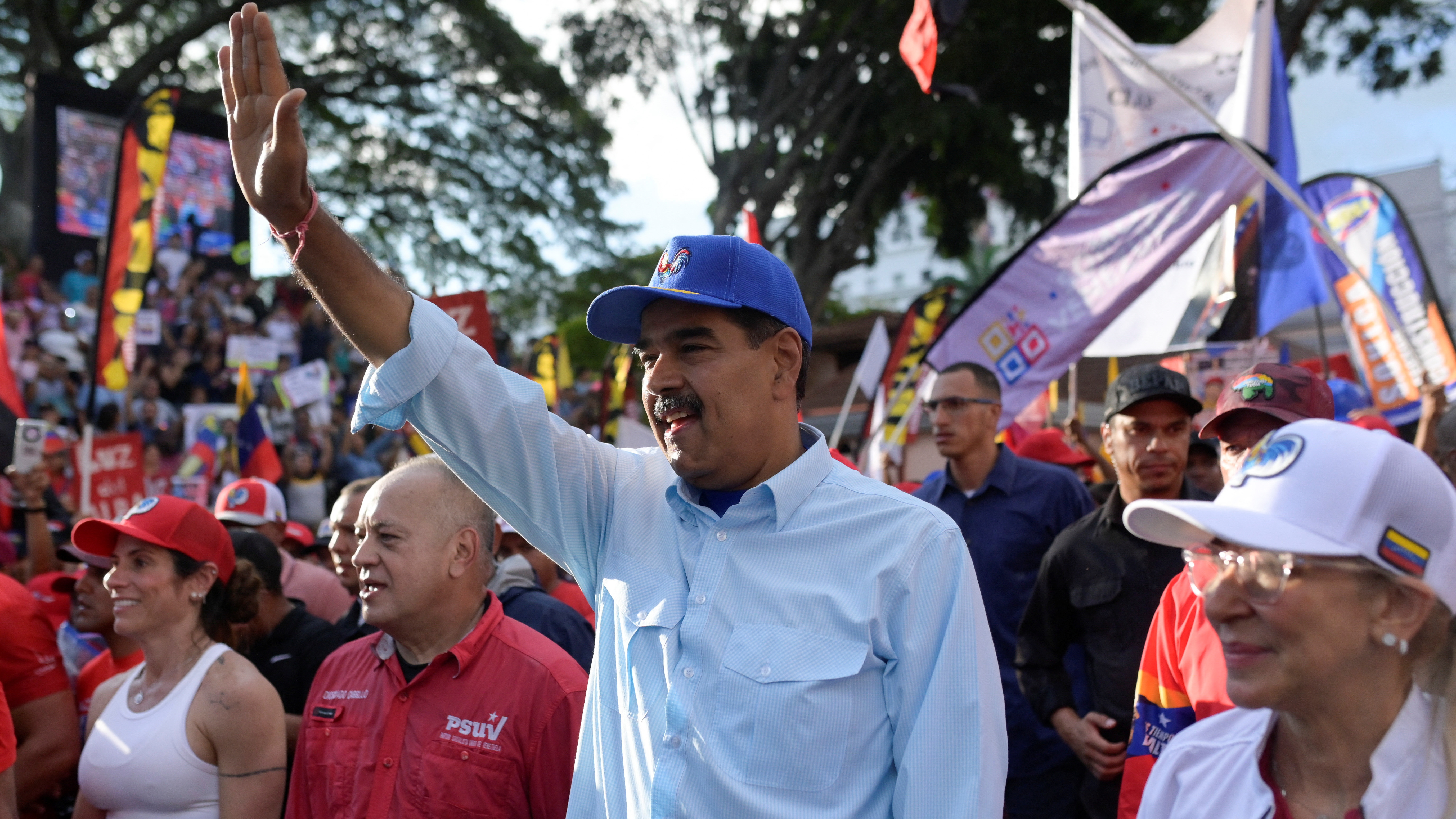 Nicolás Maduro nunha marcha de apoio o 17 de agosto (Reuters / Maxwell Briceno)