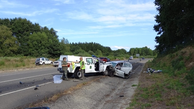 Accidente múltiple en Nadela