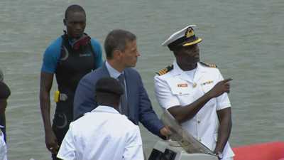 Pedro Sánchez este mércores en Gambia