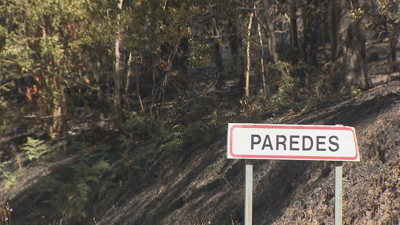 Incendio na parroquia de Paredes, en Ponteareas