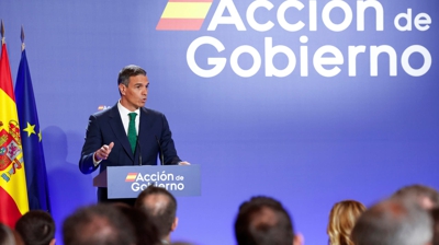 Pedro Sánchez expón as prioridades do curso político no Instituto Cervantes, en Madrid (EFE/J.P. Gandul)