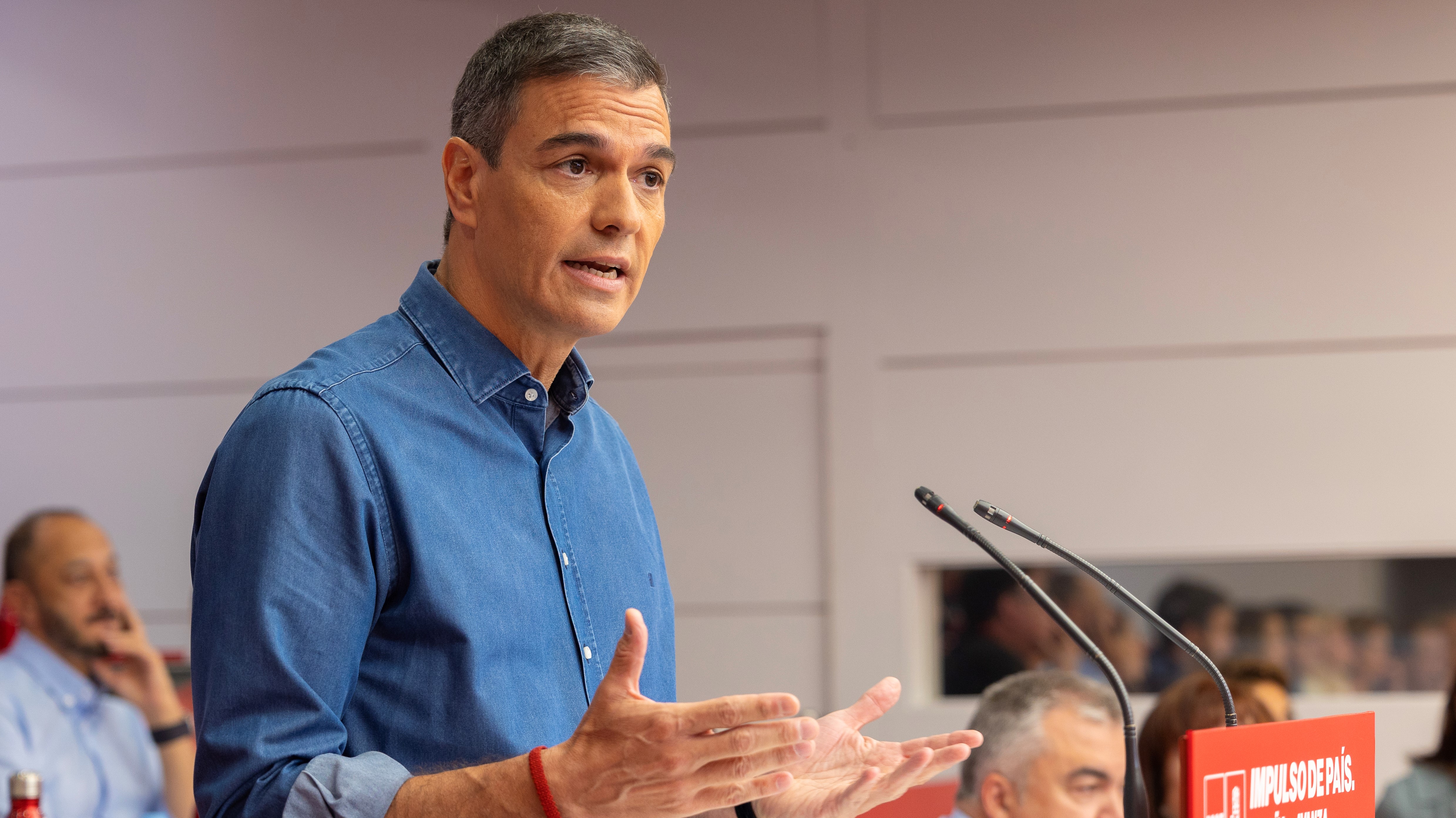 Pedro Sánchez durante o Comité Federal. EFE/Eva Ercolanese/PSOE