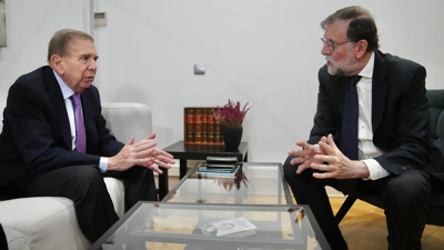 O expresidente do Goberno Mariano Rajoy reúnese co candidato opositor Edmundo González - David Mudarra Efe/Partido Popular