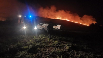 Incendio forestal na parroquia de Cuíña, Palas de Rei (Garda Civil).