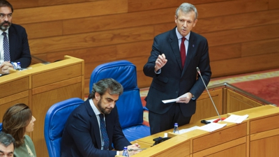 O presidente da Xunta, este mércores no Parlamento (EFE)